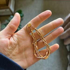 Elegant Gold Beaded Necklace